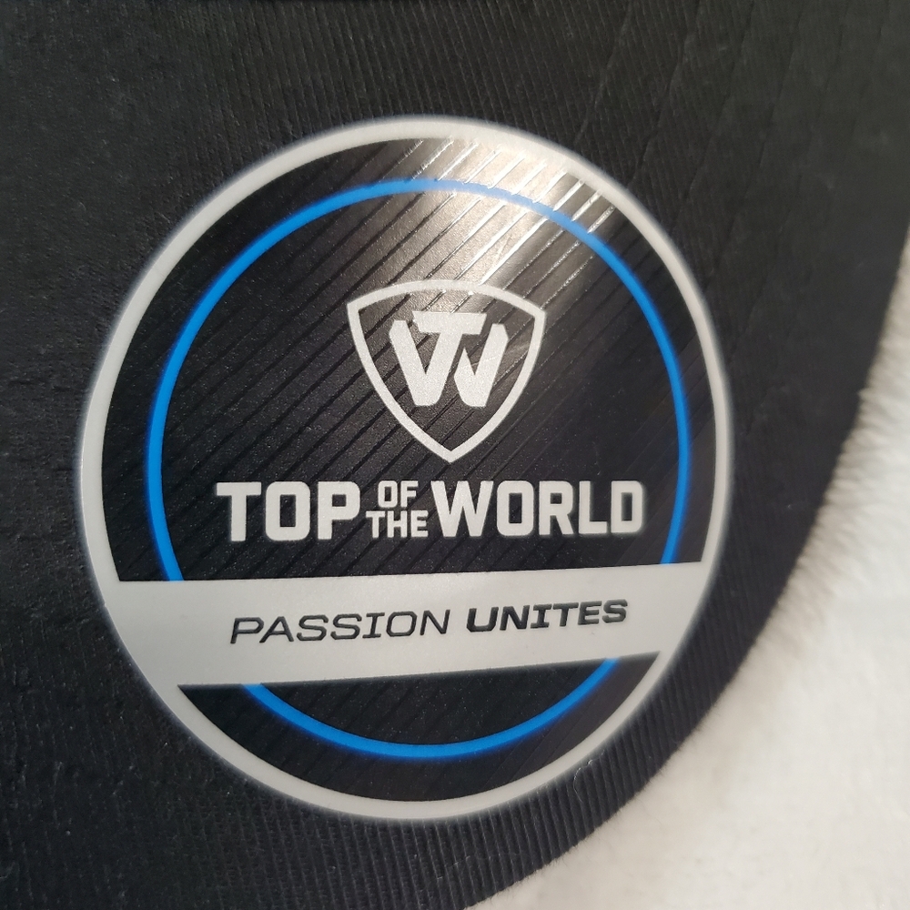 Top of the World Black Cap with Blue Accent Logo - Picture 2 of 8